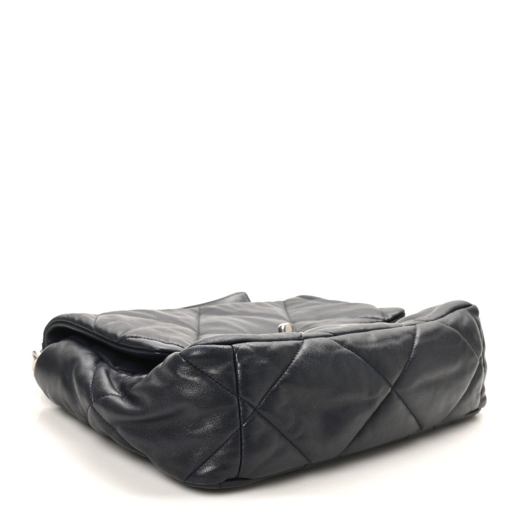 Chanel Lambskin Quilted Large Chanel 19 Flap Black