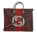 GUCCI - NEW Large Houndstooth GG Tote w / Shoulder Strap