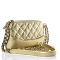 Chanel Metallic Aged Calfskin Quilted Small Gabrielle Clutch