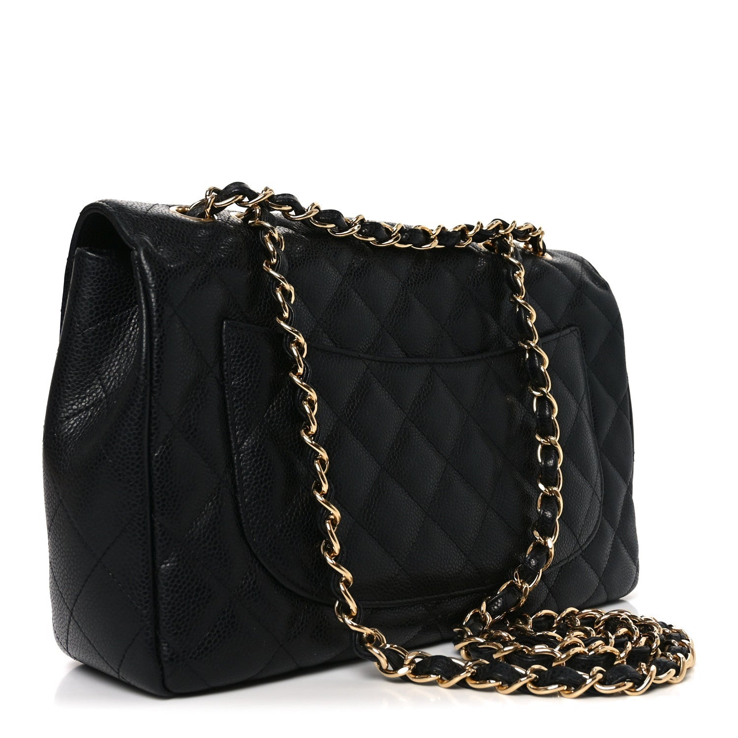 Chanel Caviar Quilted Jumbo Single Flap Black