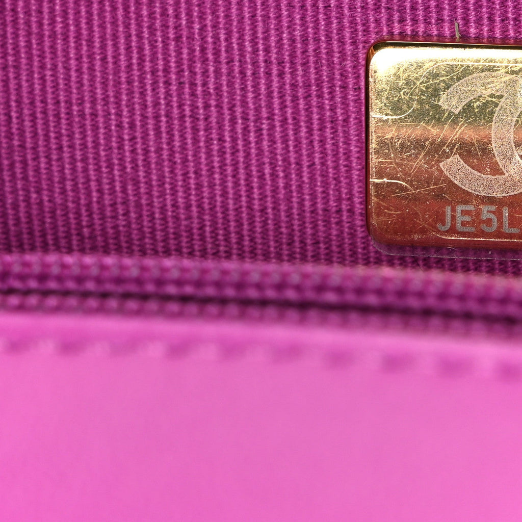 Chanel Lambskin Quilted CC Small Dynasty Flap Purple