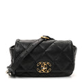 Chanel Goatskin Quilted Chanel 19 Waist Bag Black