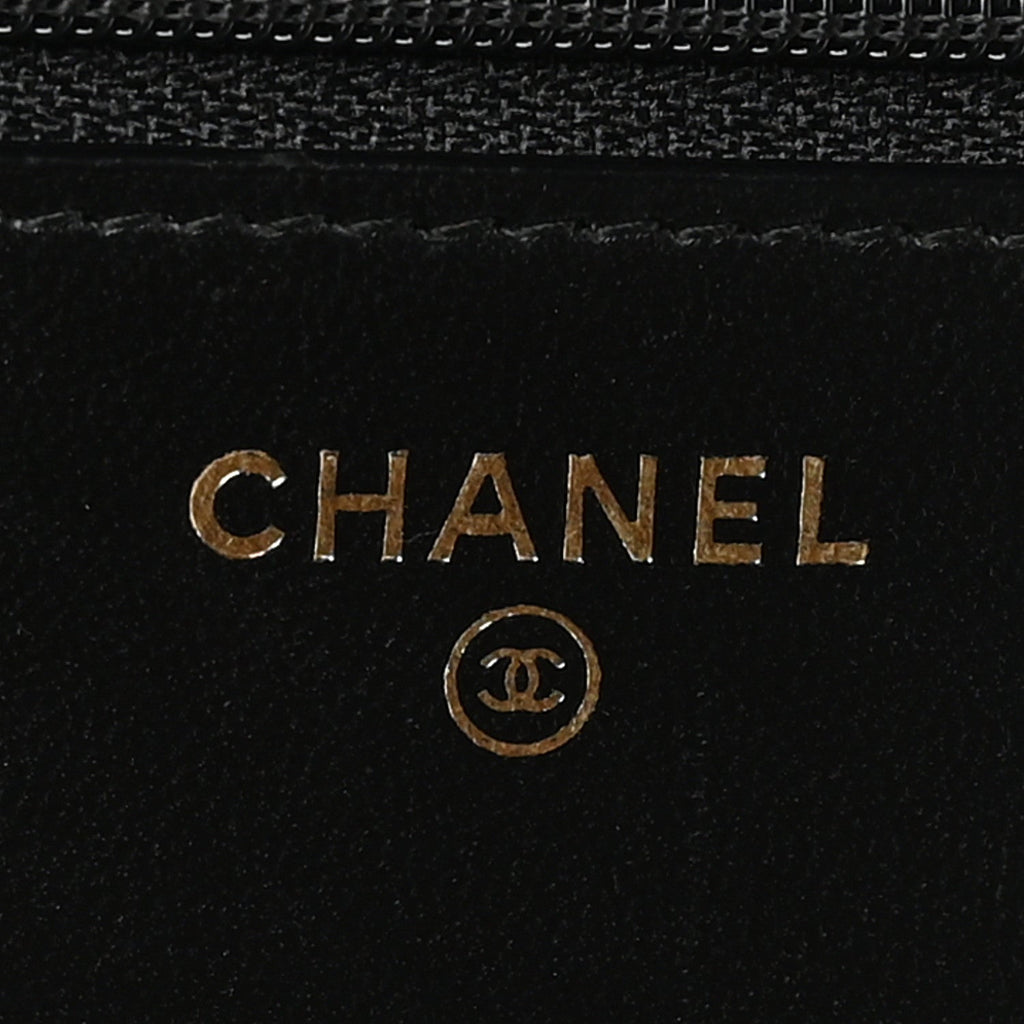 Chanel Lambskin Quilted Trendy CC Wallet On Chain WOC Black