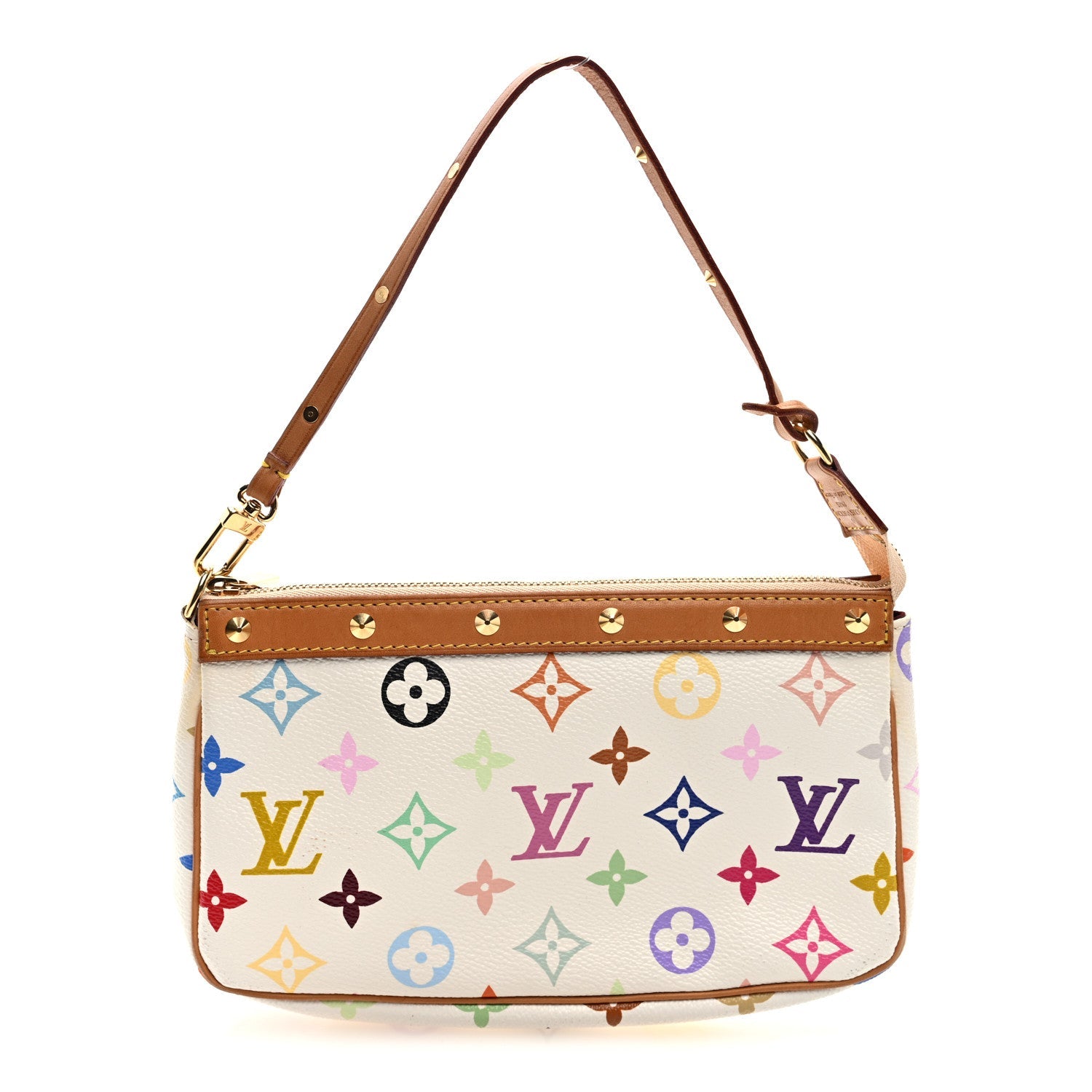 Louis Vuitton Monogram Multicolor Pochette Accessories White