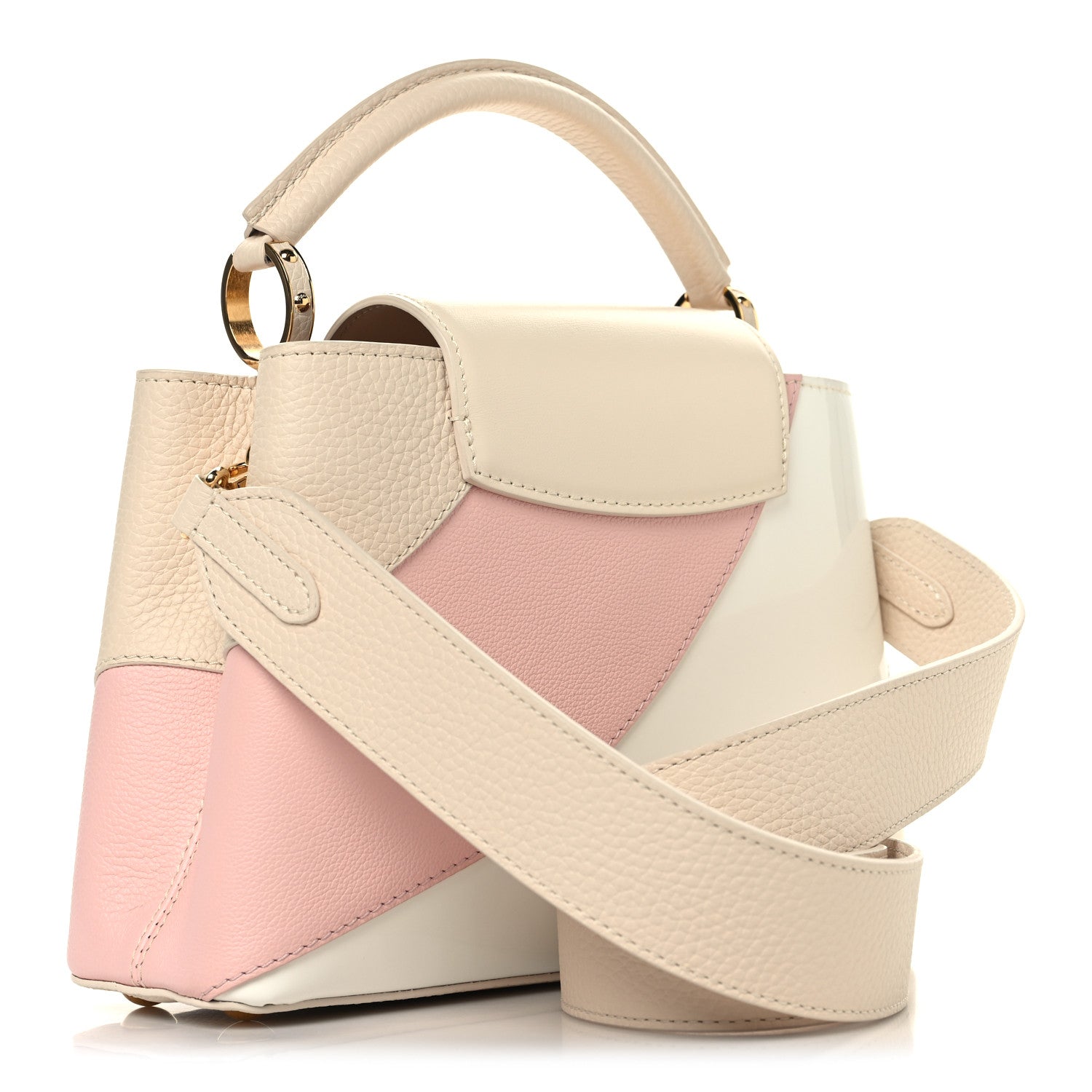 Louis Vuitton Taurillon Gelato Capucines BB Tonal Vanilla Beige