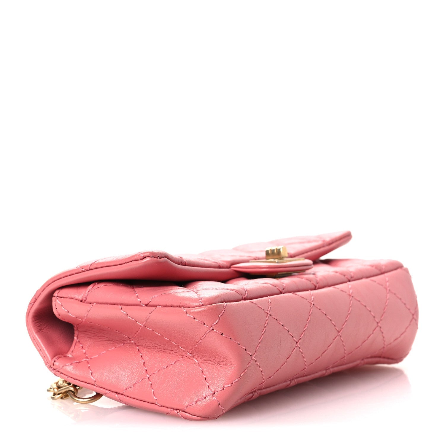 Chanel Aged Calfskin Quilted 2.55 Reissue Flap Belt Bag Pink