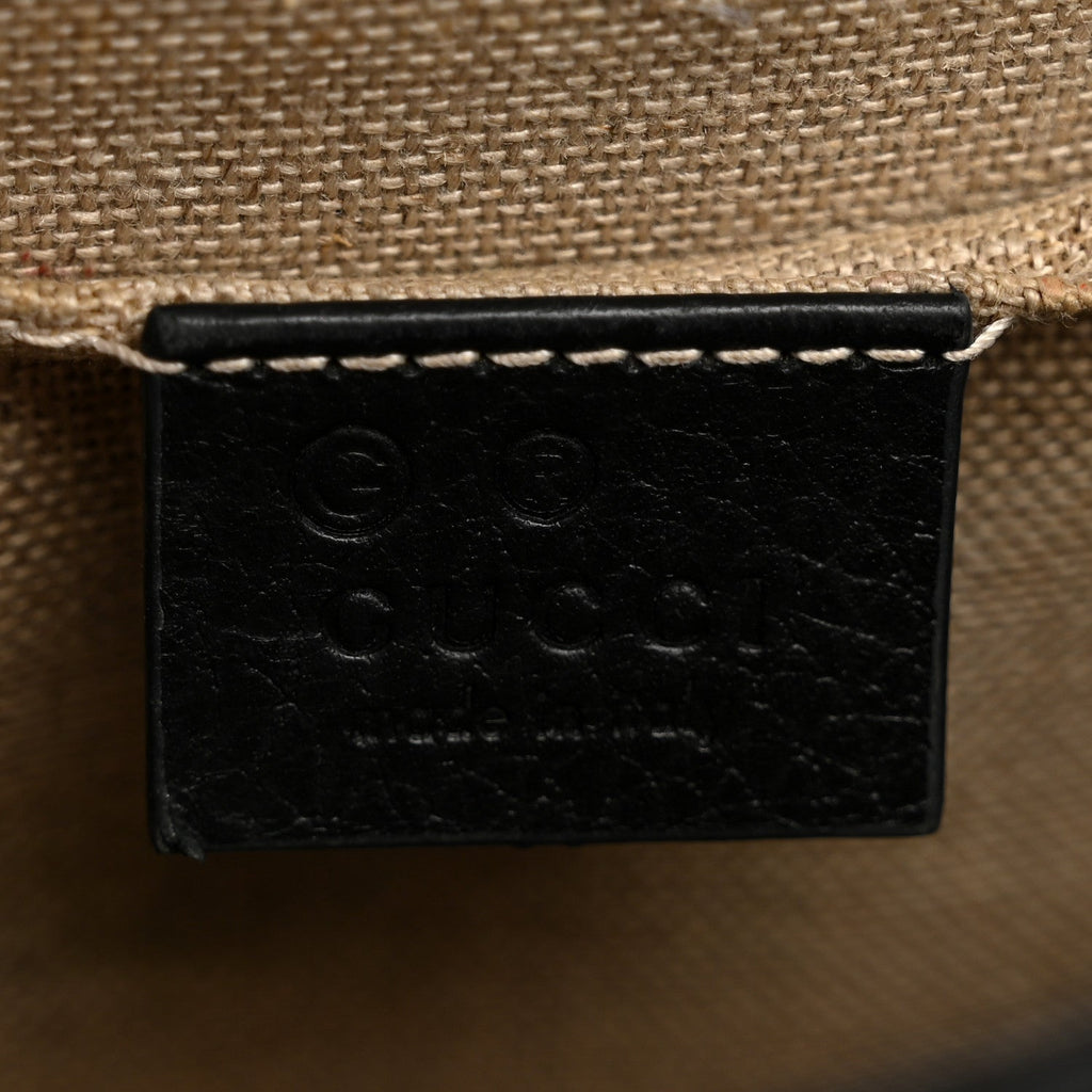 Gucci Dollar Calfskin Small Interlocking G Shoulder Bag Black