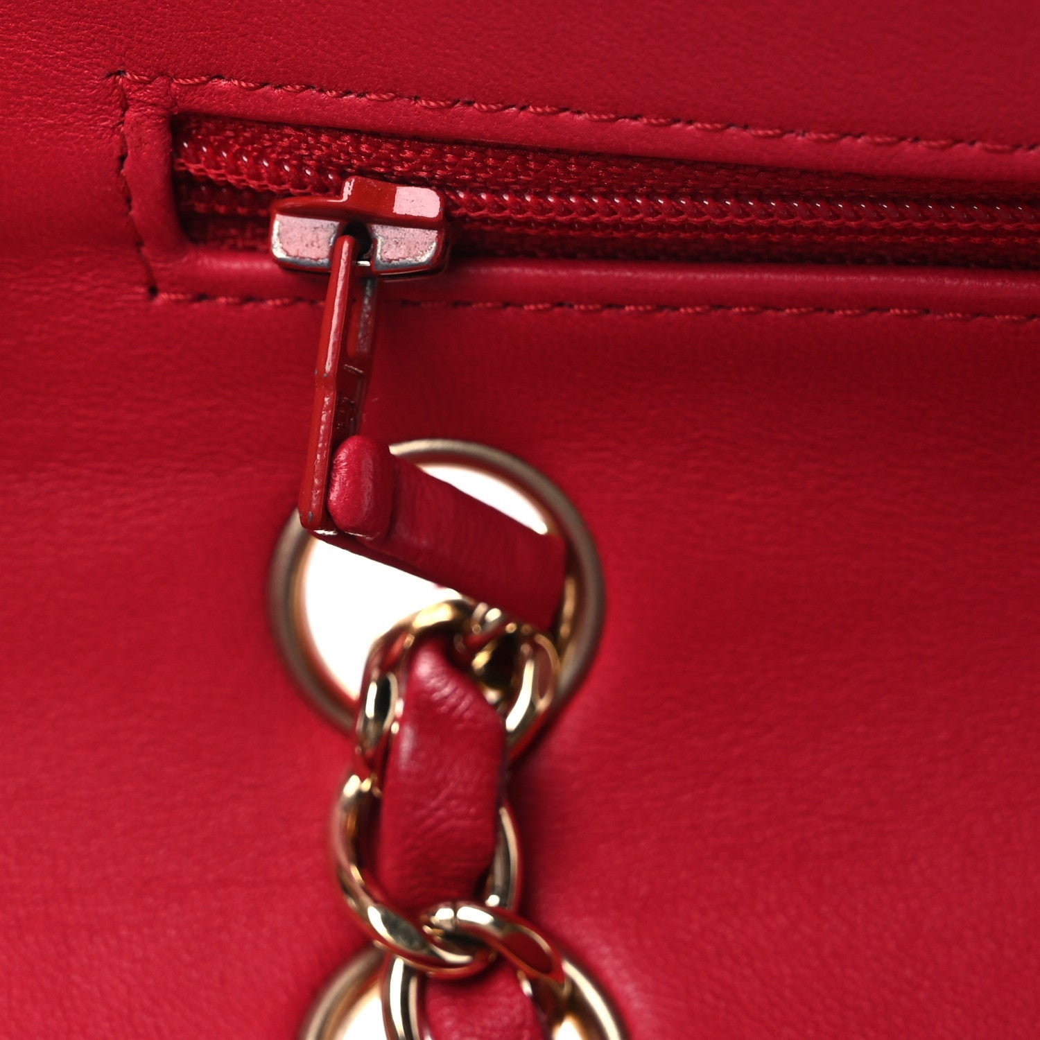 Chanel Lambskin Quilted Medium Double Flap Red