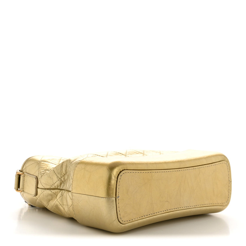 Chanel Metallic Aged Calfskin Quilted Medium Gabrielle Gold
