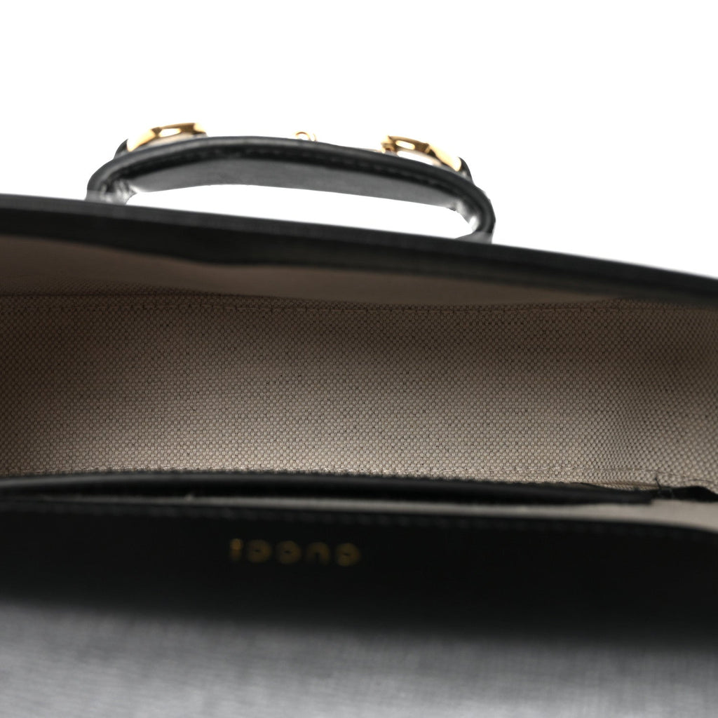 Gucci Azalea Calfskin Web Mini Horsebit 1955 Shoulder Bag Black
