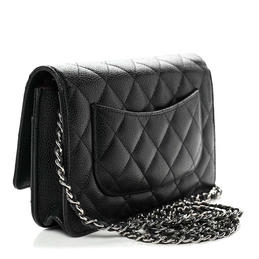 Chanel Caviar Quilted Wallet On Chain WOC Black
