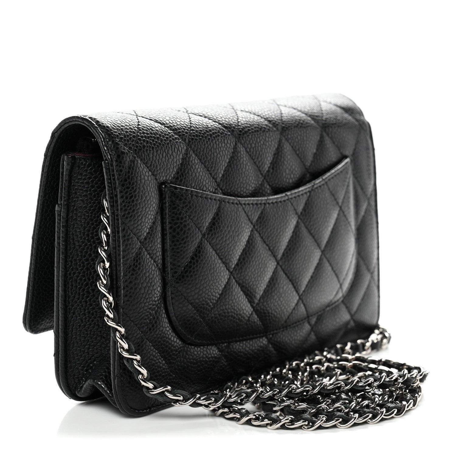 Chanel Caviar Quilted Wallet On Chain WOC Black
