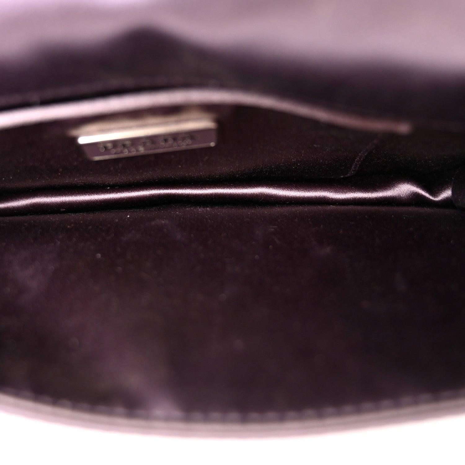 Prada Satin Raso Crystal Embellished Clutch Mirtillo