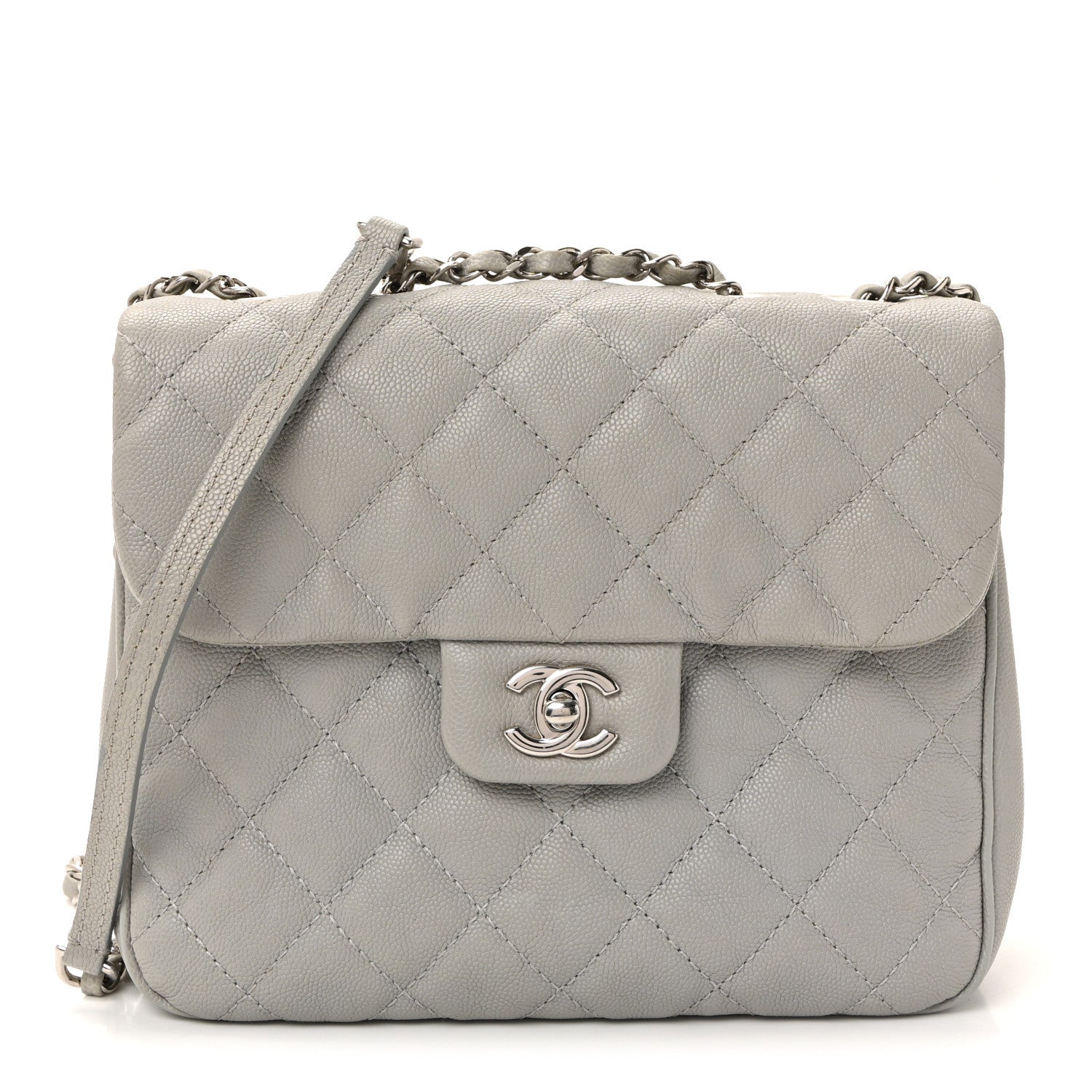 Chanel Caviar Quilted Medium Urban Companion Flap Grey