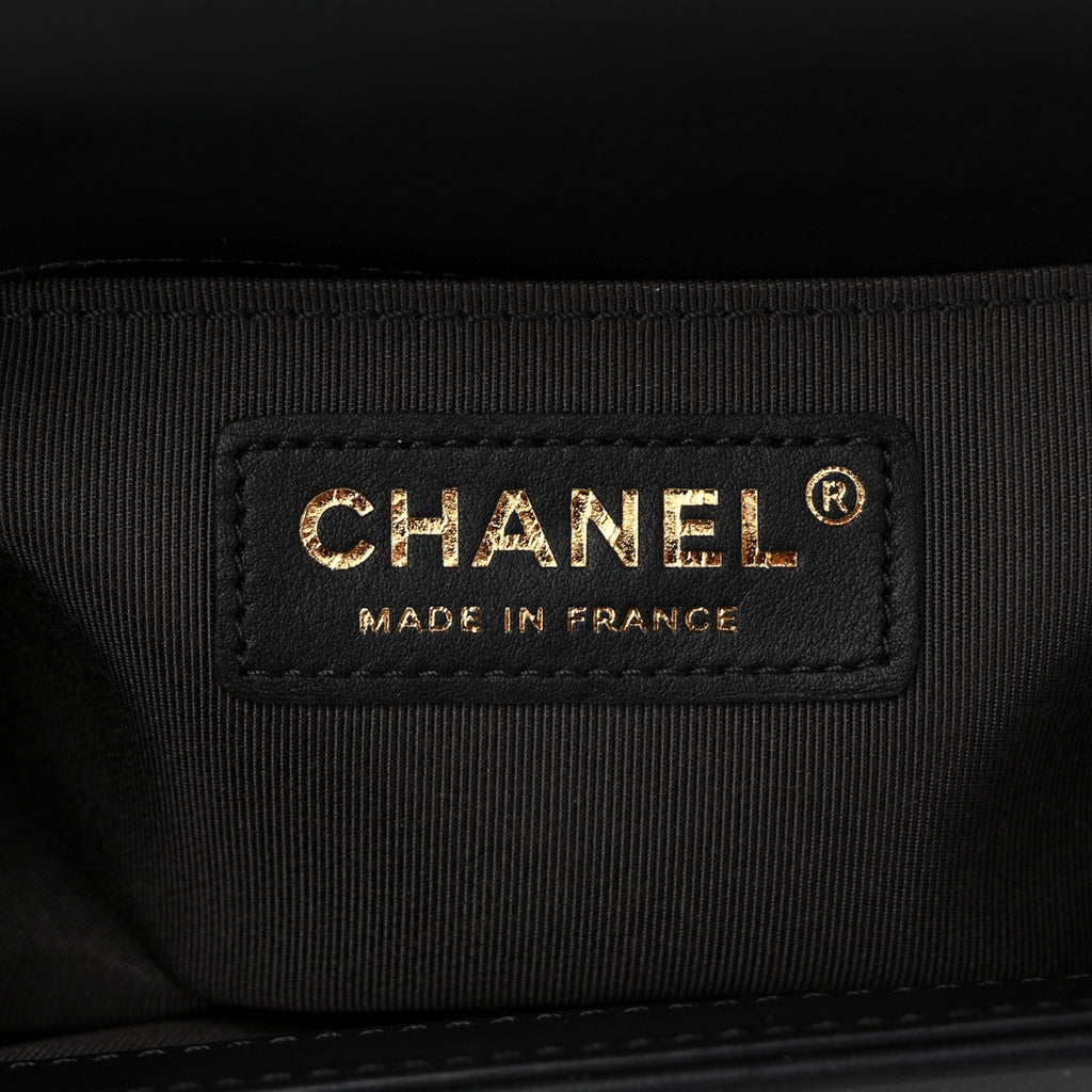 Chanel Calfskin Quilted Small Boy Flap Dark Grey
