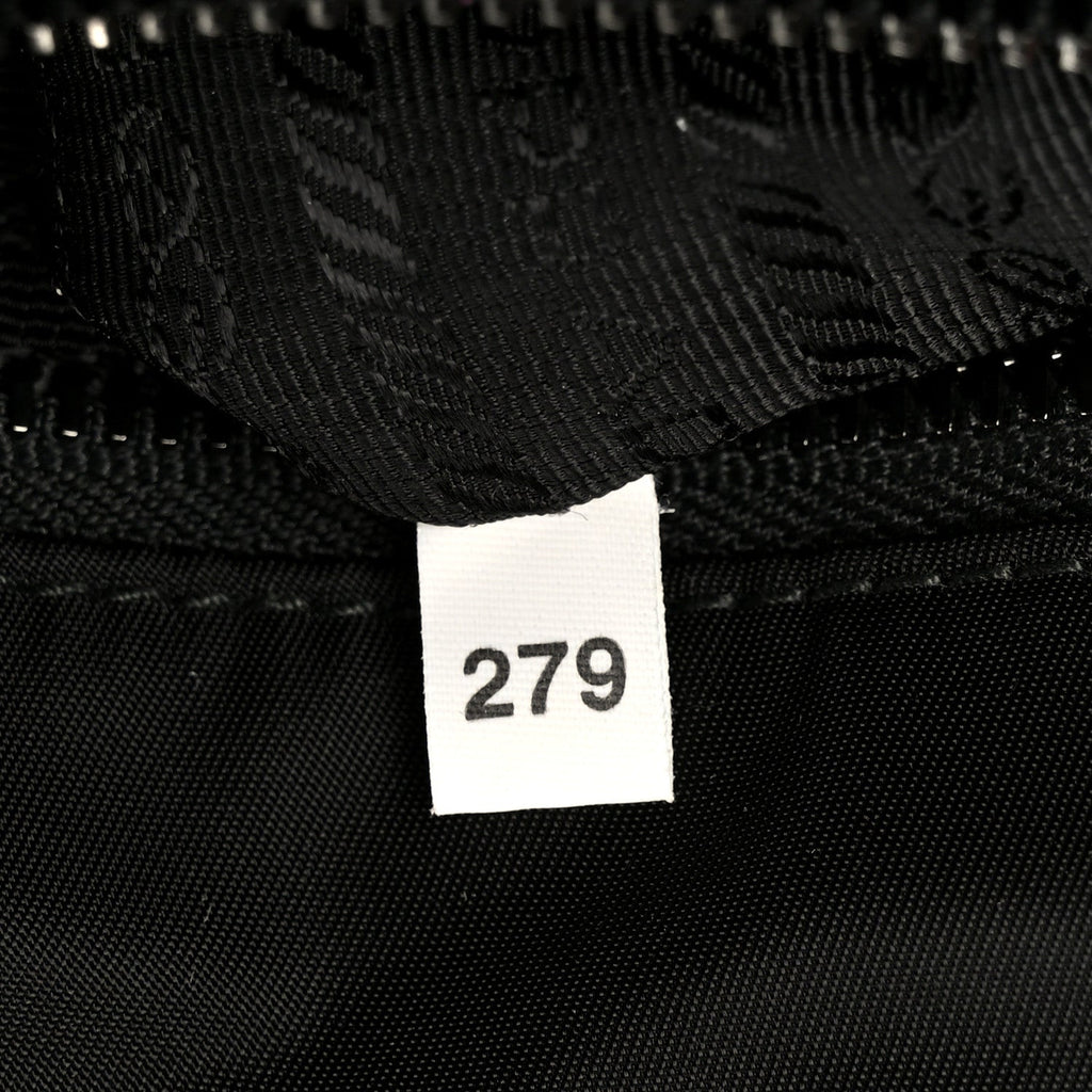 Prada Re-Nylon Saffiano Pocket Double Snap Buckle Shoulder Bag Black