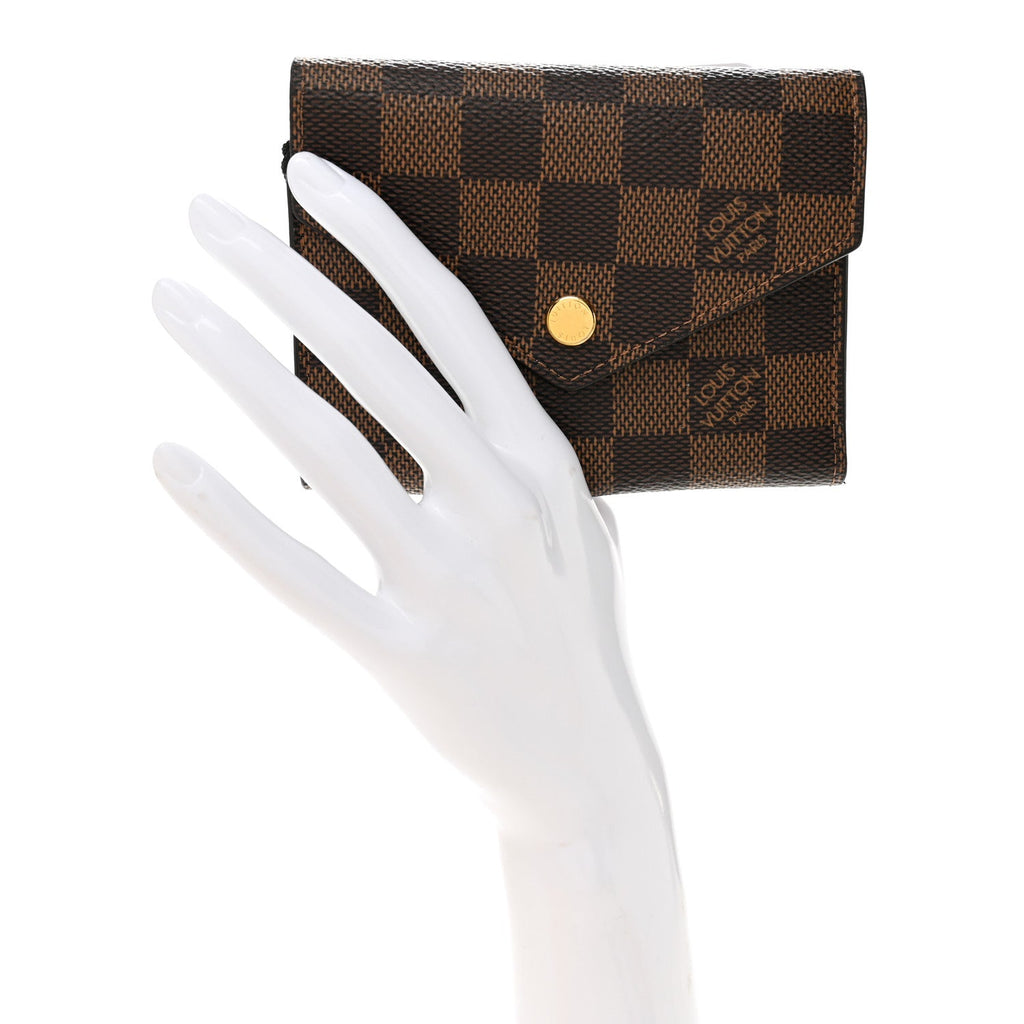 Louis Vuitton Damier Ebene Victorine Wallet Rose Ballerine