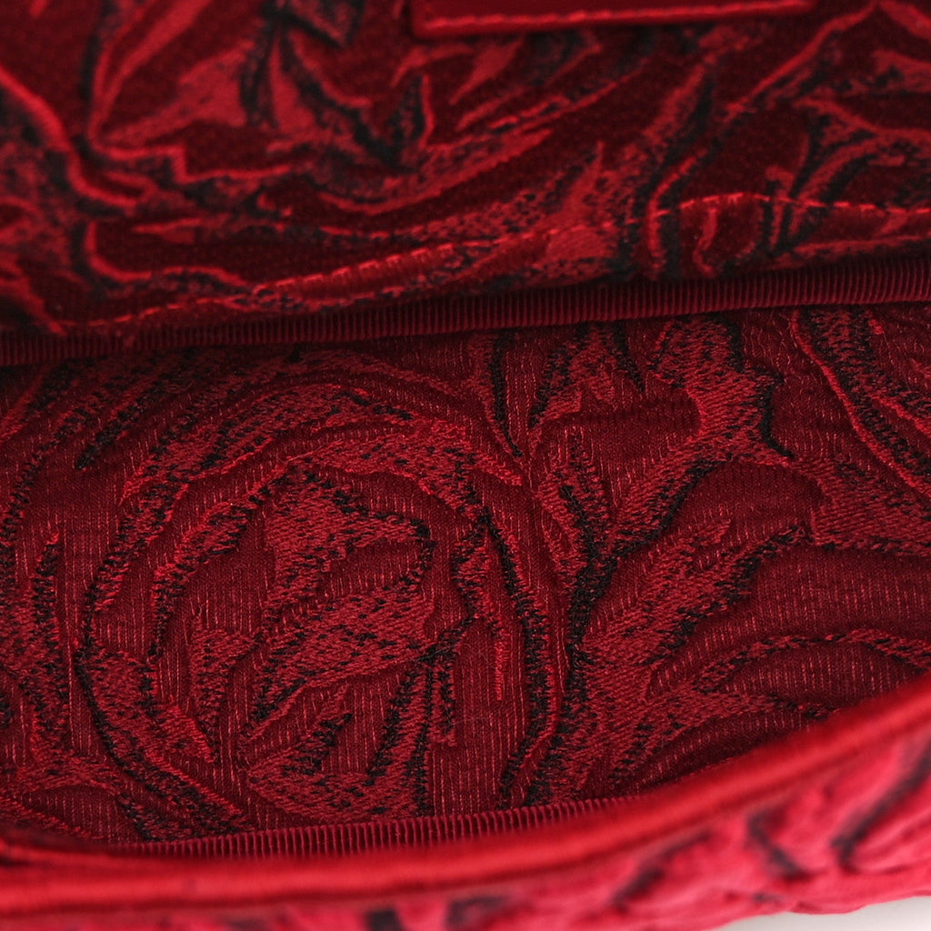 Christian Dior Velvet Rose Medium Caro Bag Rouge