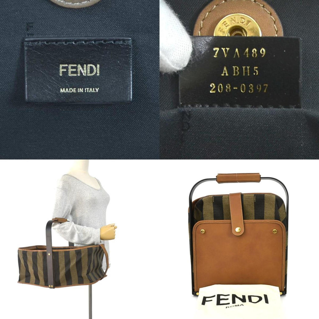 Fendi Pequin Handbag - '10s