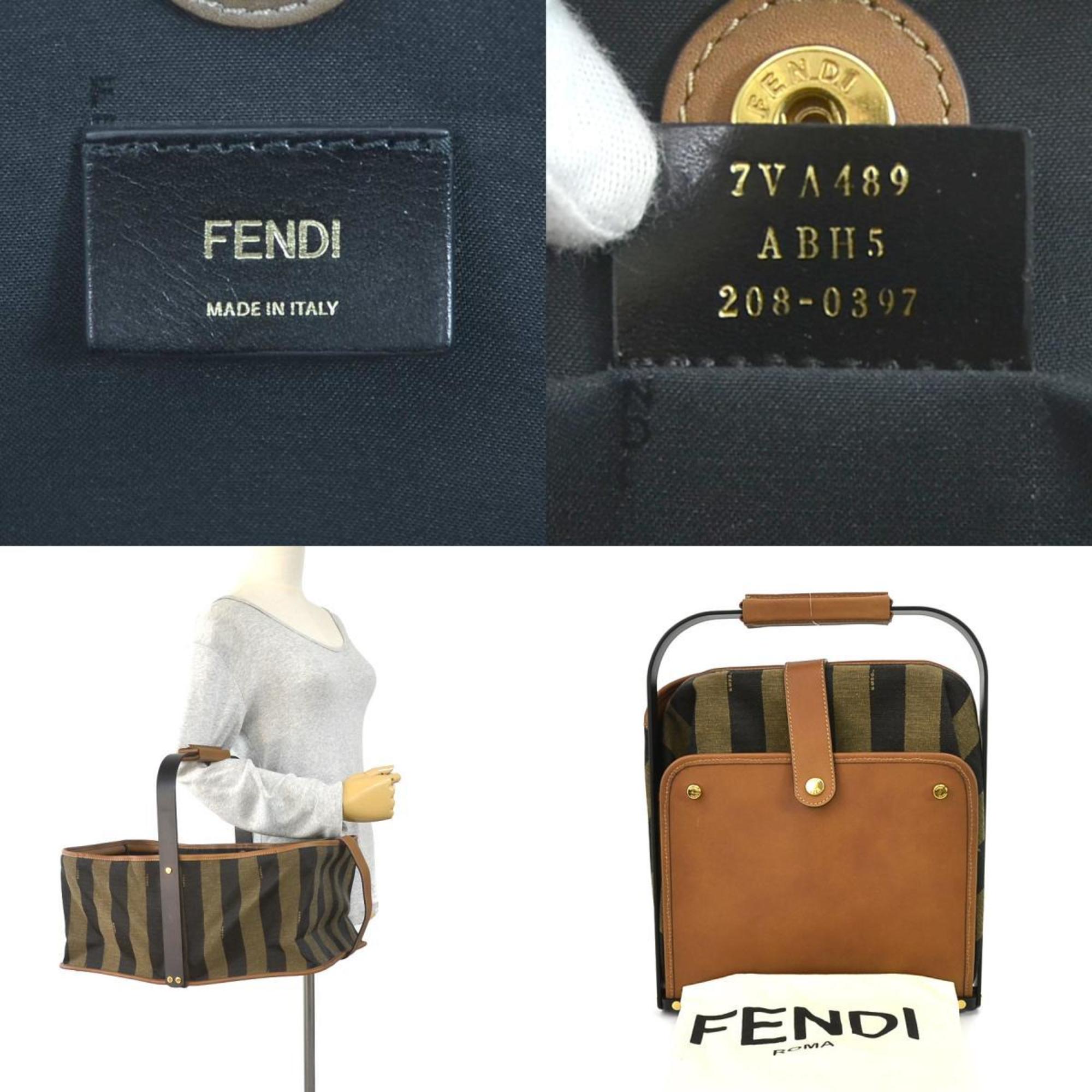 Fendi Pequin Handbag - '10s
