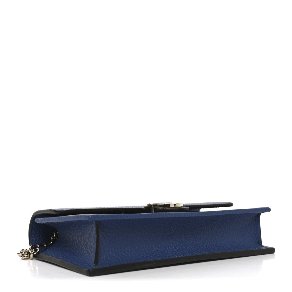 Gucci Dollar Calfskin Interlocking G Chain Wallet Caspian