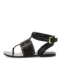 Louis Vuitton Soft Calfskin Perforated Horizon Flat Sandals 36 Black