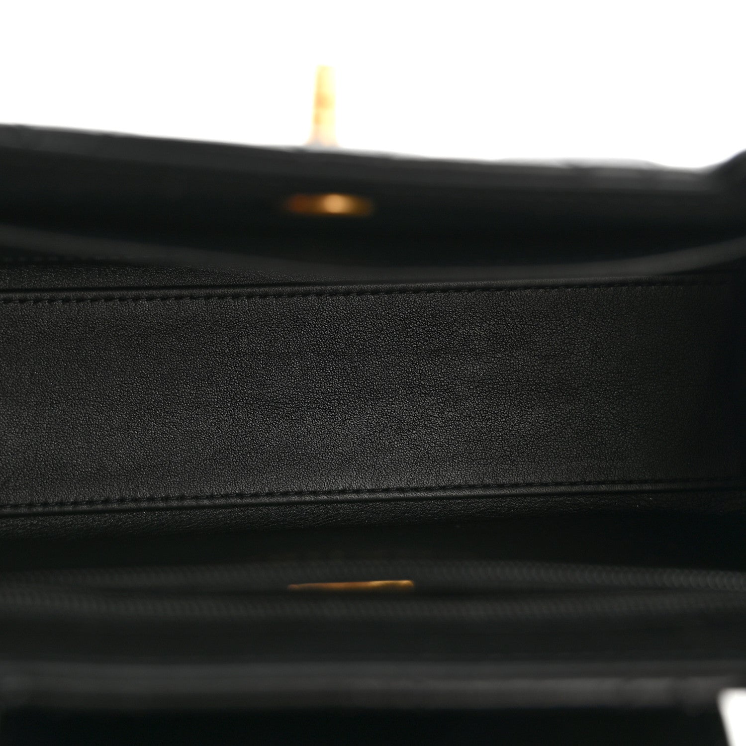 Chanel Shiny Aged Calfskin Quilted Nano Kelly Shopper Black