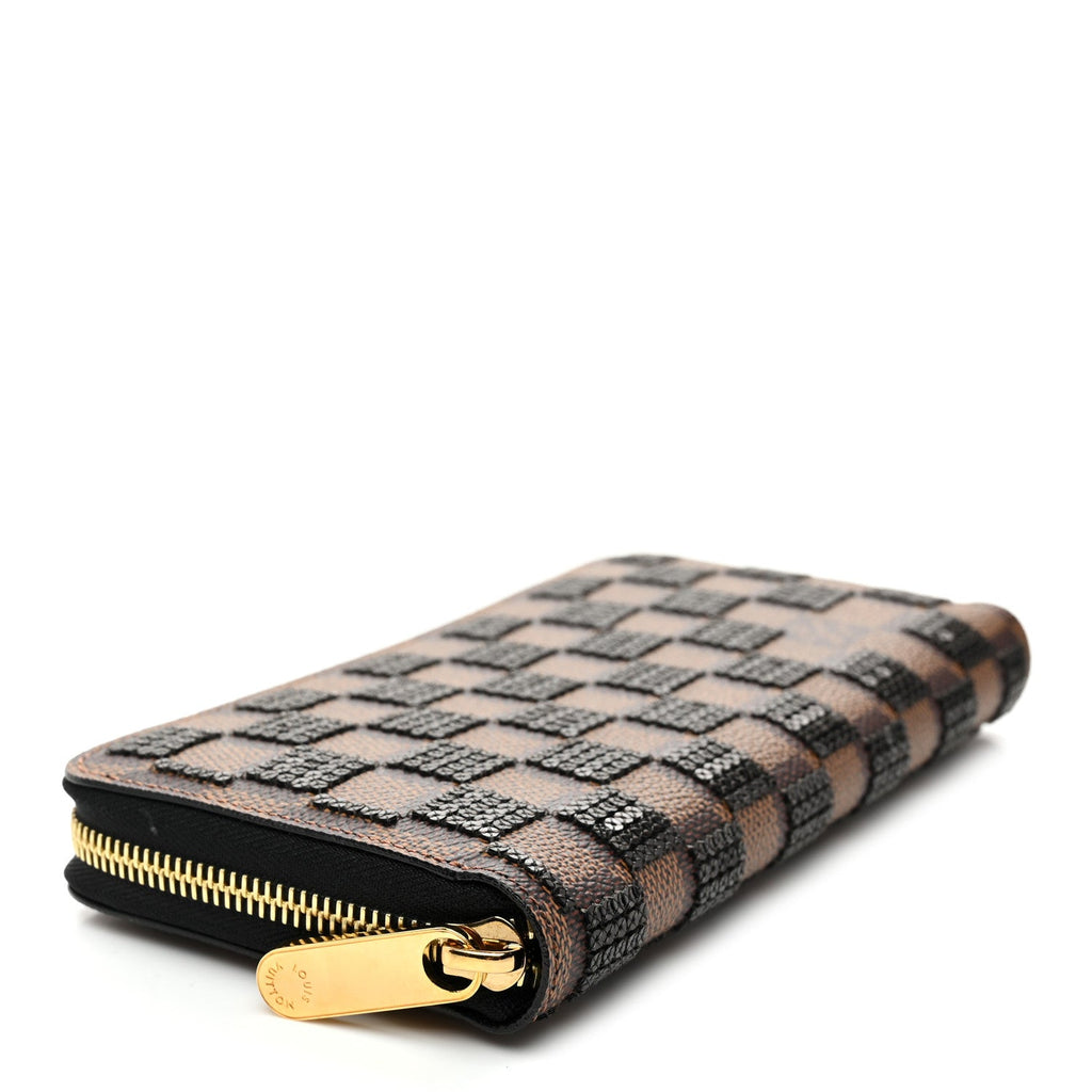 Louis Vuitton Damier Paillettes Zippy Wallet Black