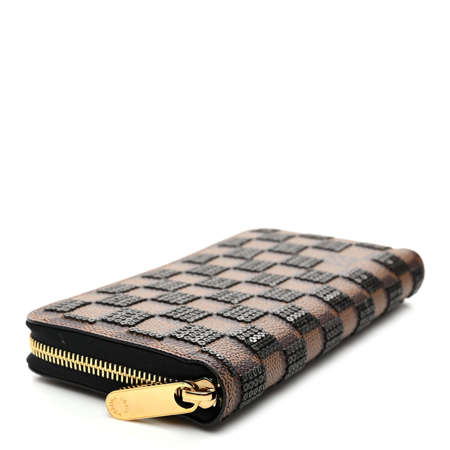 Louis Vuitton Damier Paillettes Zippy Wallet Black