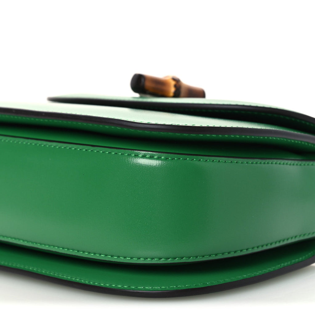 Gucci Boarded Dyana Lux Calfskin Web Small Bamboo 1947 Top Handle Bag Spring Green