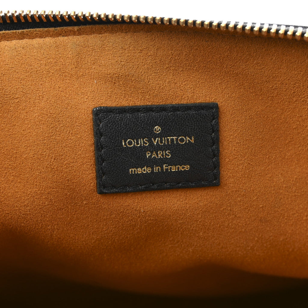 Louis Vuitton Lambskin Embossed Monogram Coussin MM Black