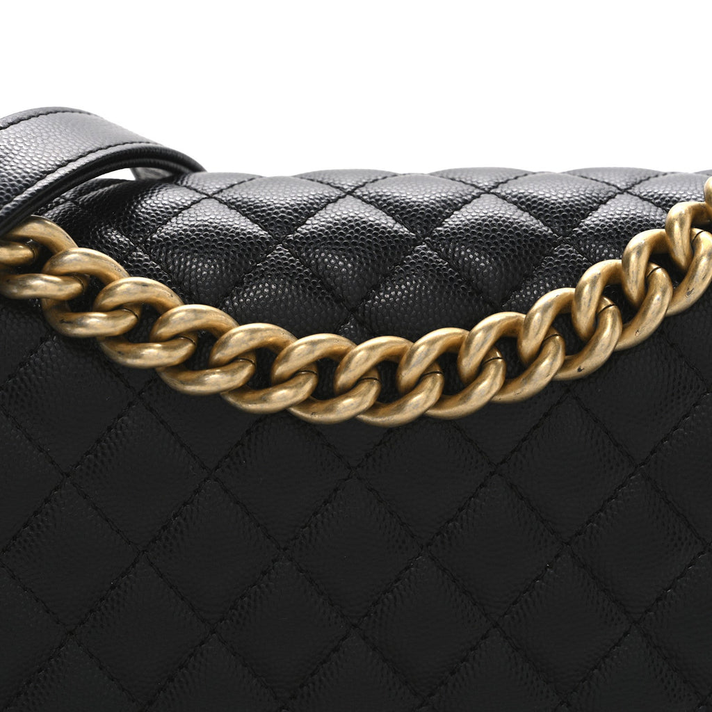 Chanel Caviar Quilted Medium Boy Flap Black