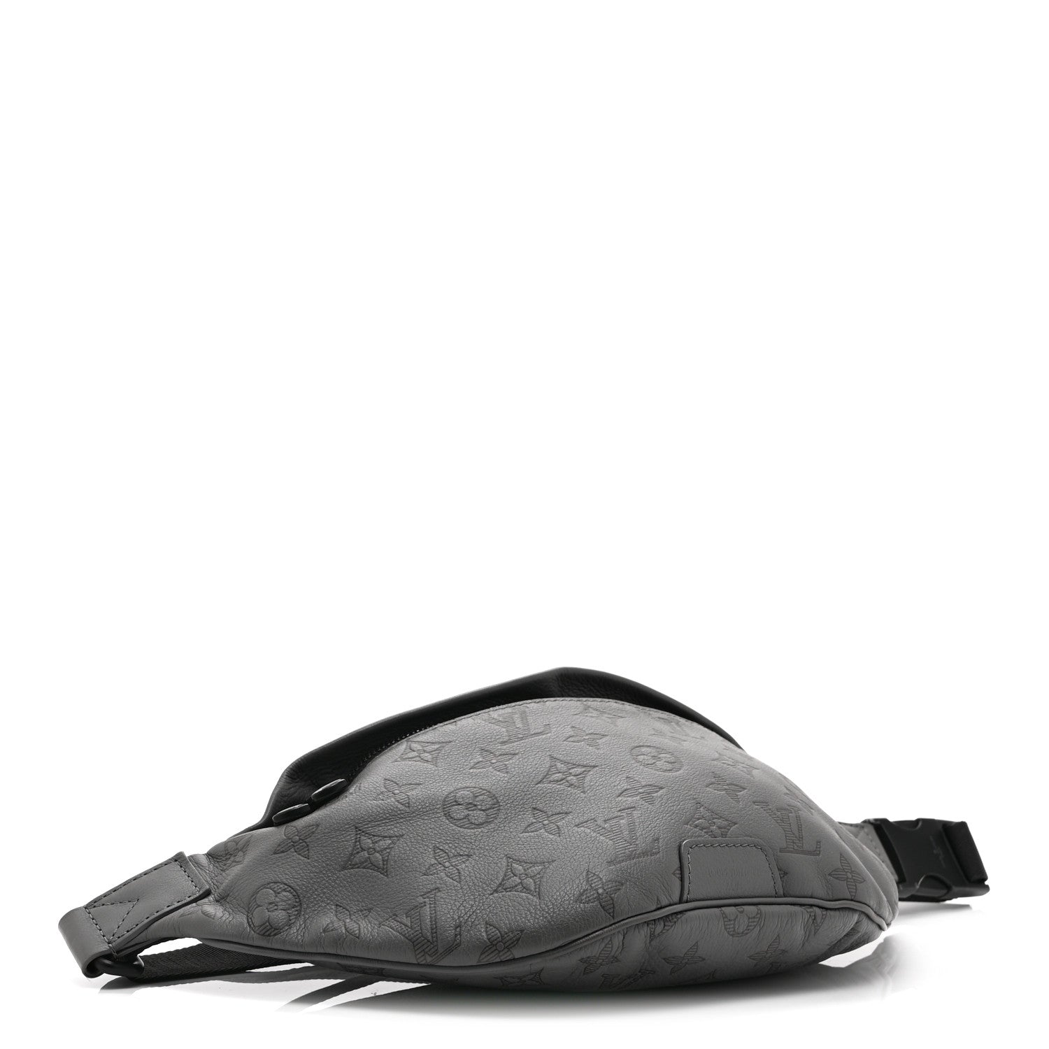 Louis Vuitton Calfskin Monogram Shadow Discovery Bumbag PM Gray