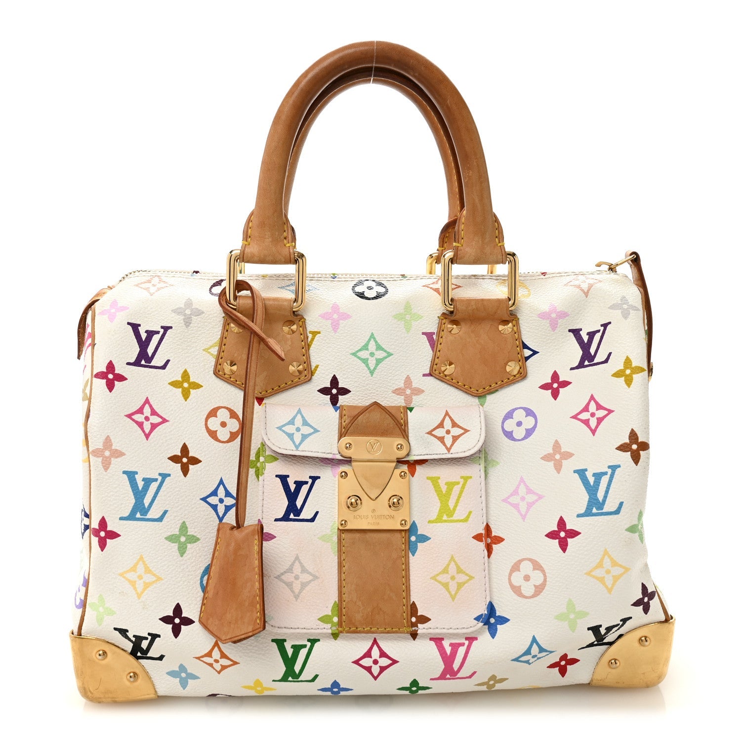 Louis Vuitton Monogram Multicolor Speedy 30 White