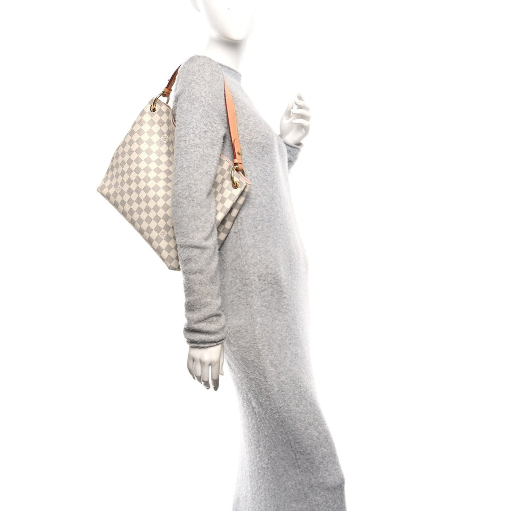 Louis Vuitton Damier Azur Graceful PM Rose Ballerine