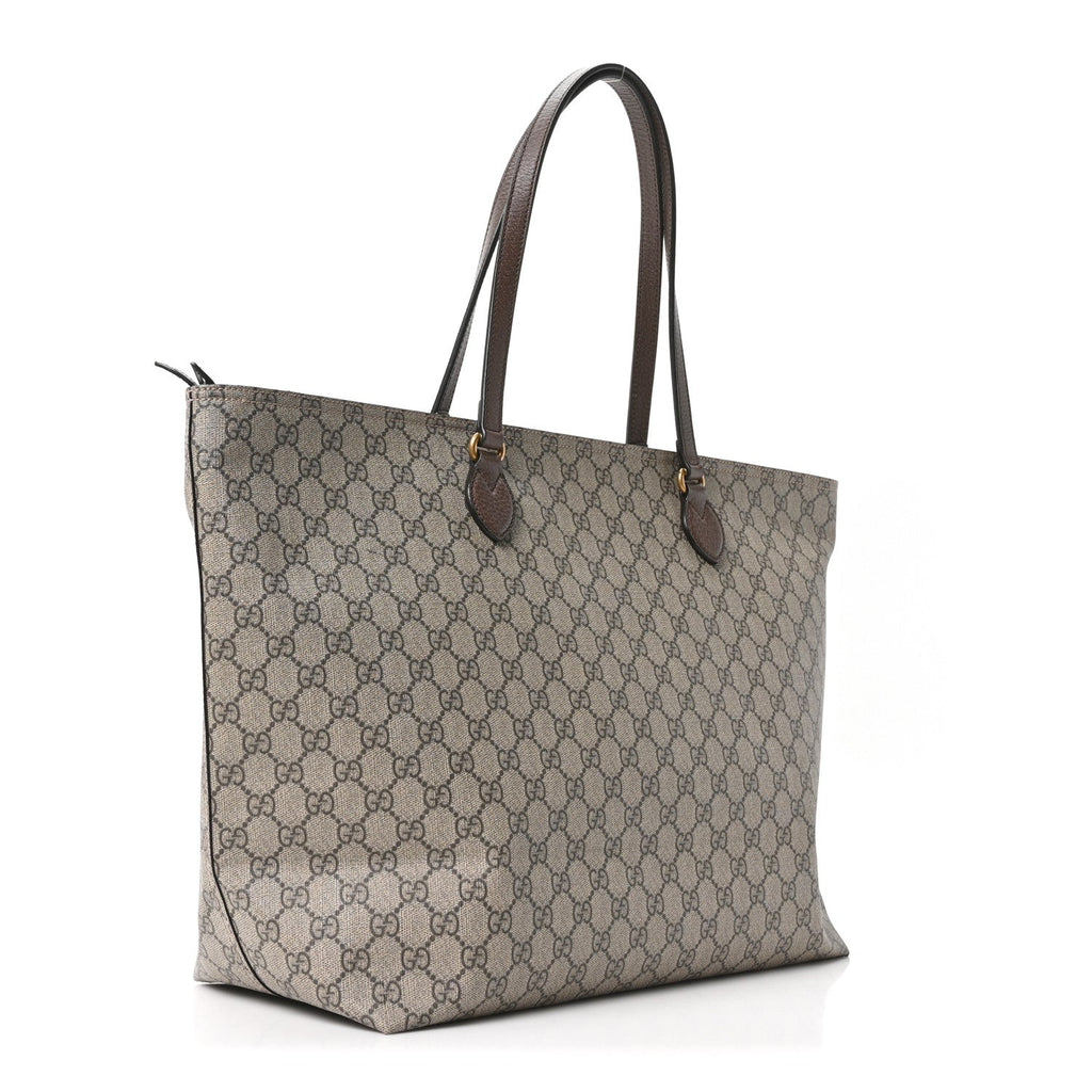 Gucci GG Supreme Monogram Medium Ophidia Shopping Tote Ebony