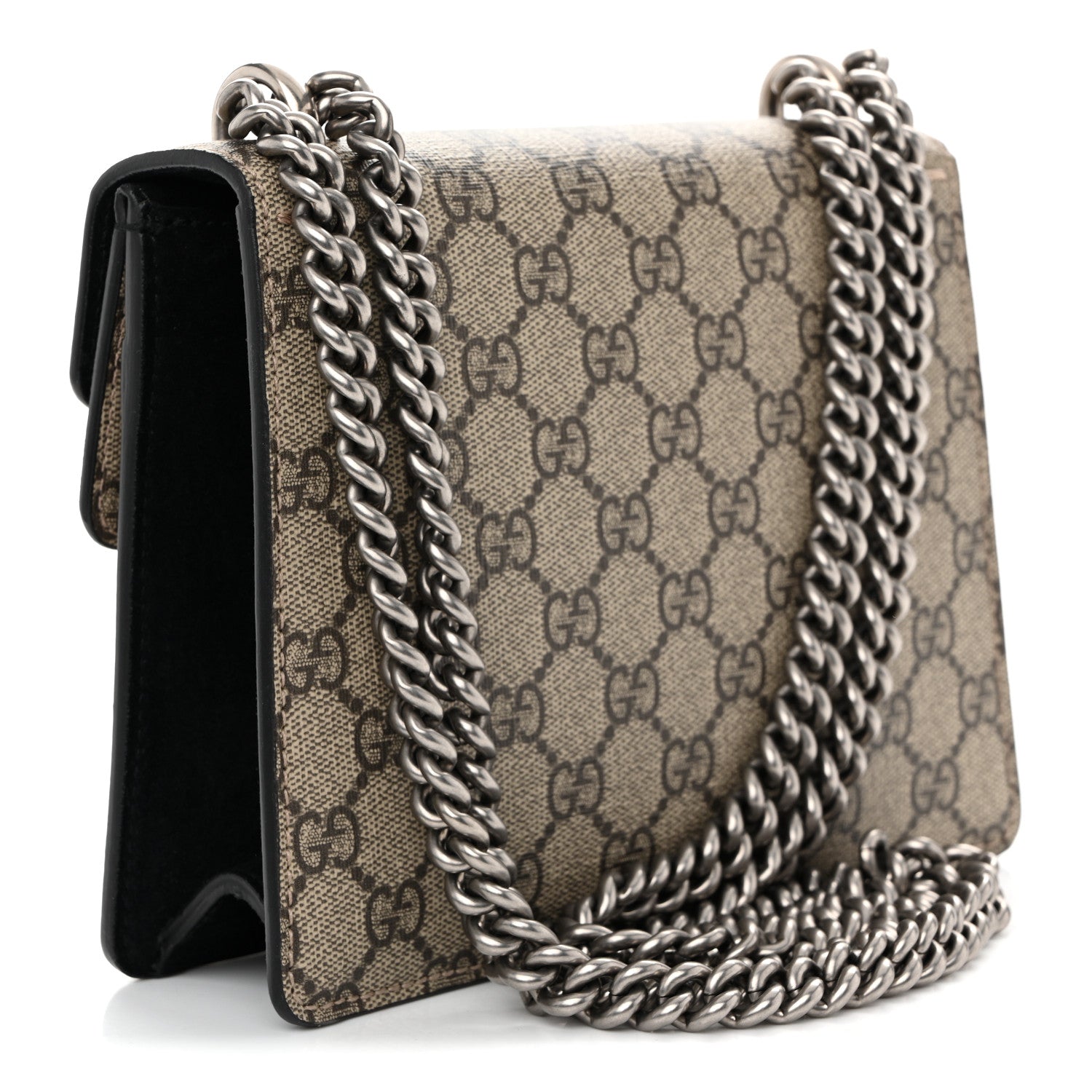 Gucci GG Supreme Monogram Mini Dionysus Shoulder Bag Black