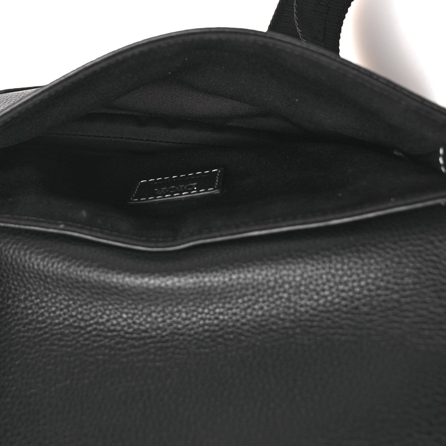 Christian Dior X KAWS Grained Calfskin Saddle Pouch Black
