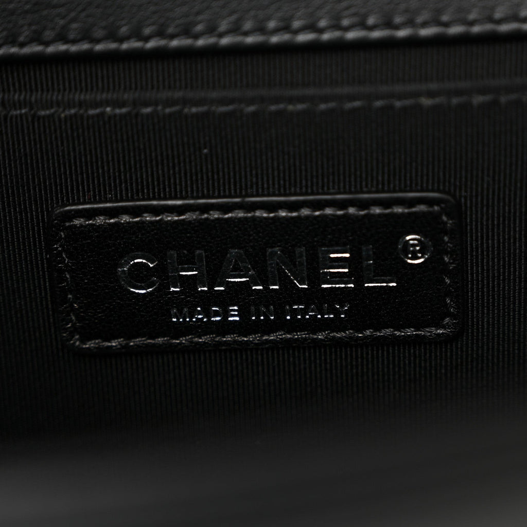 Chanel Lambskin Quilted Medium Boy Flap Black
