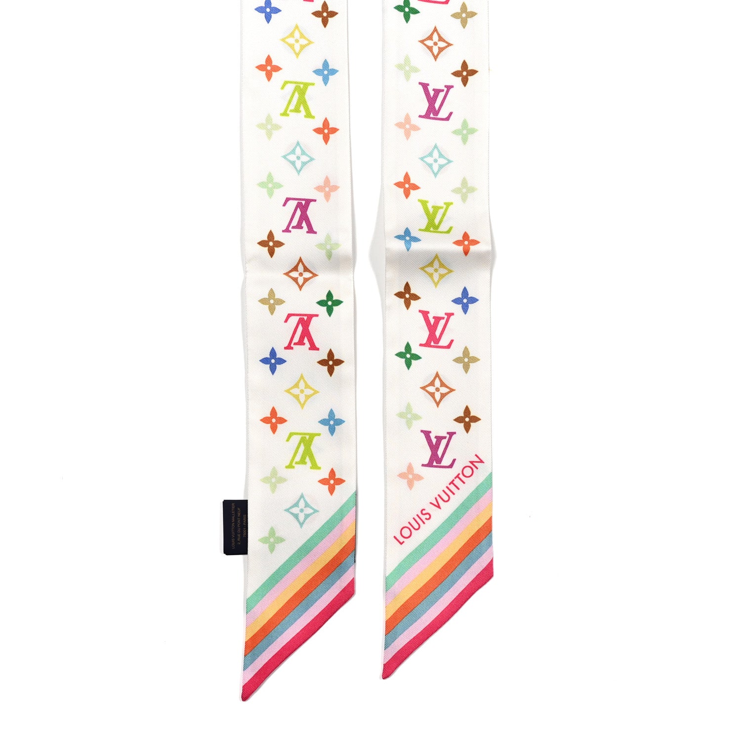 Louis Vuitton LV X TM Silk Monogram Multicolor BB Bandeau White