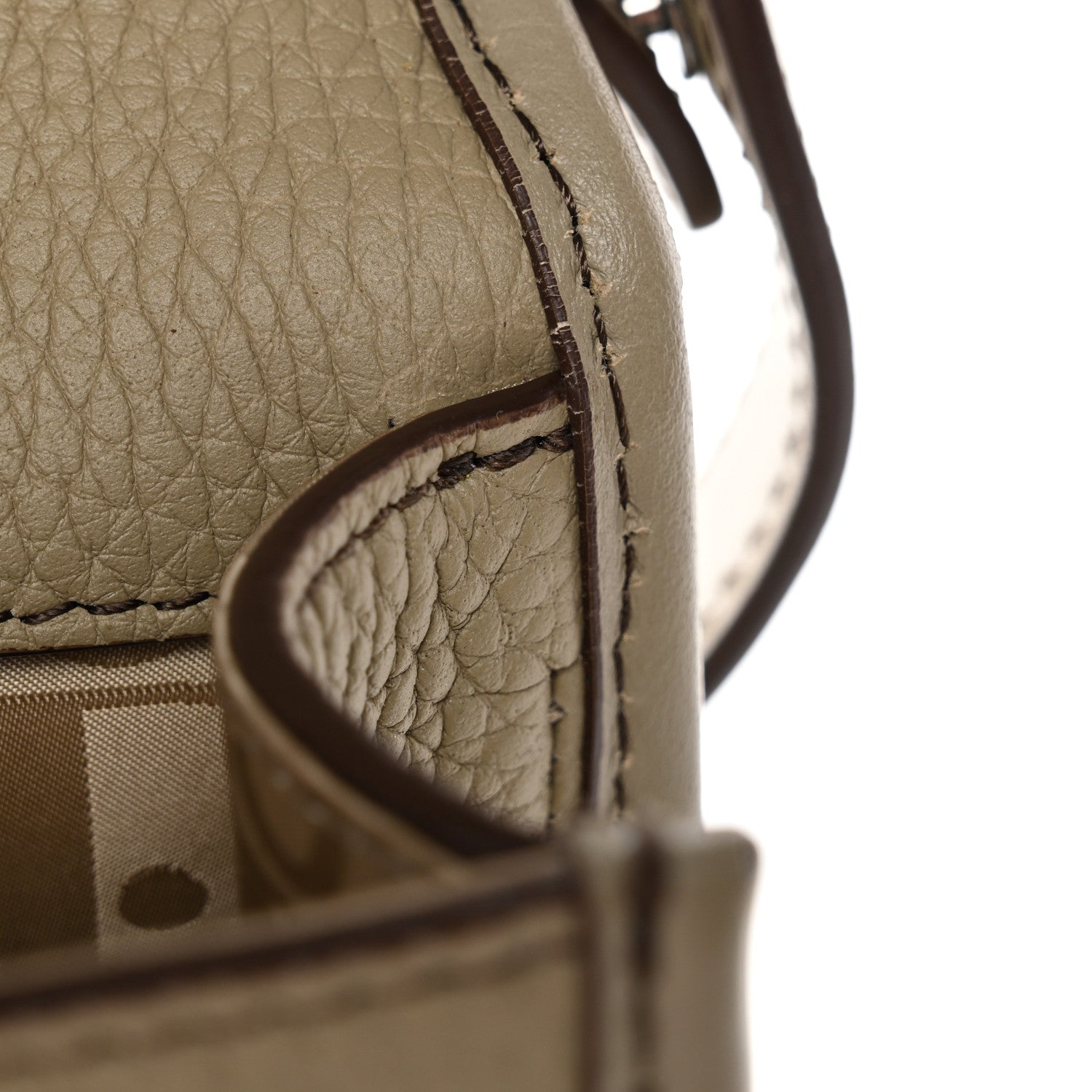 Christian Dior Grained Calfskin Mini Gallop Bag With Strap Beige