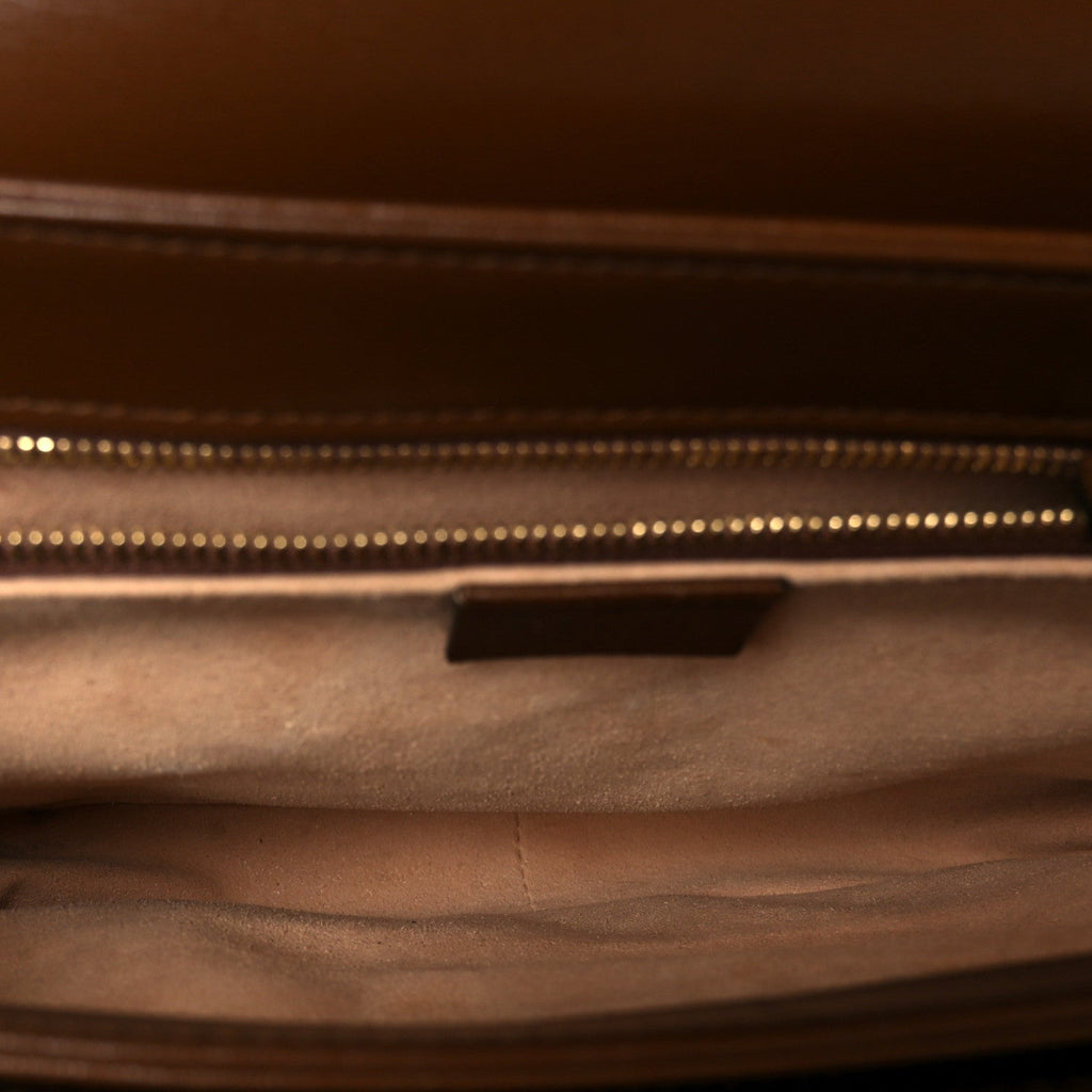 Gucci GG Supreme Monogram Horsebit 1955 Shoulder Bag Beige Brown Sugar