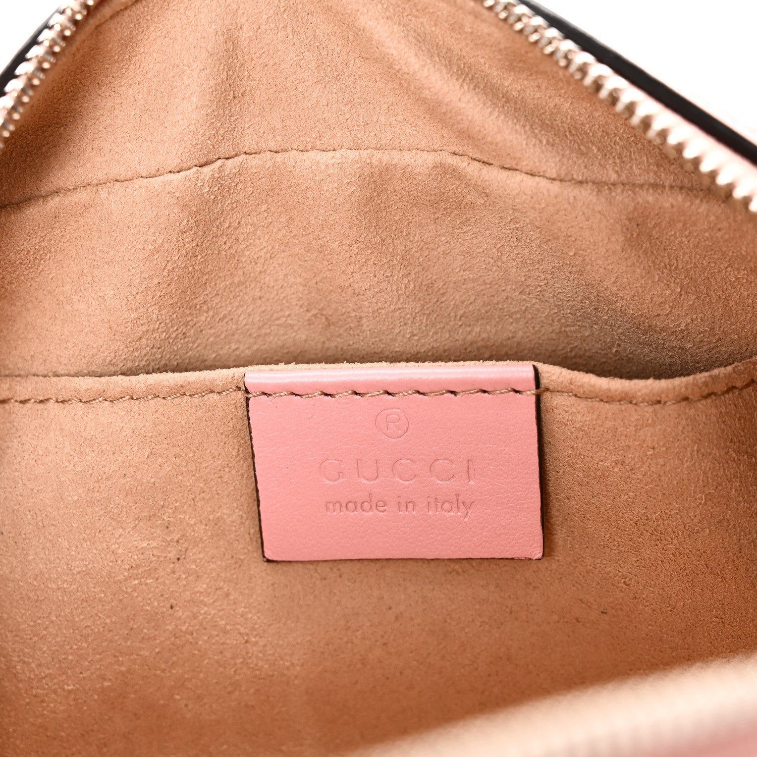 Gucci Calfskin Matelasse Small GG Marmont Chain Shoulder Bag Wild Rose