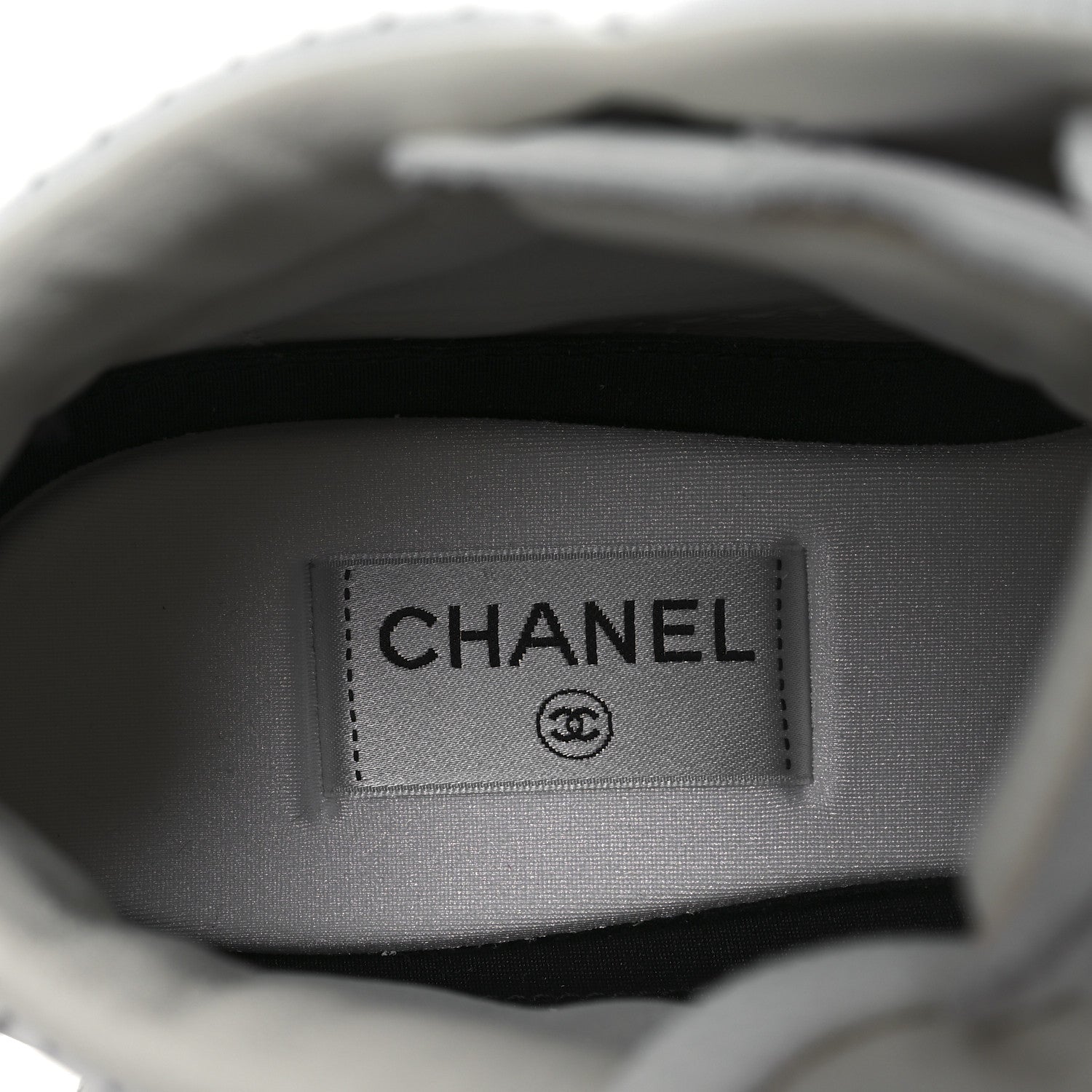 Calfskin CC High Top Sneaker 45 White