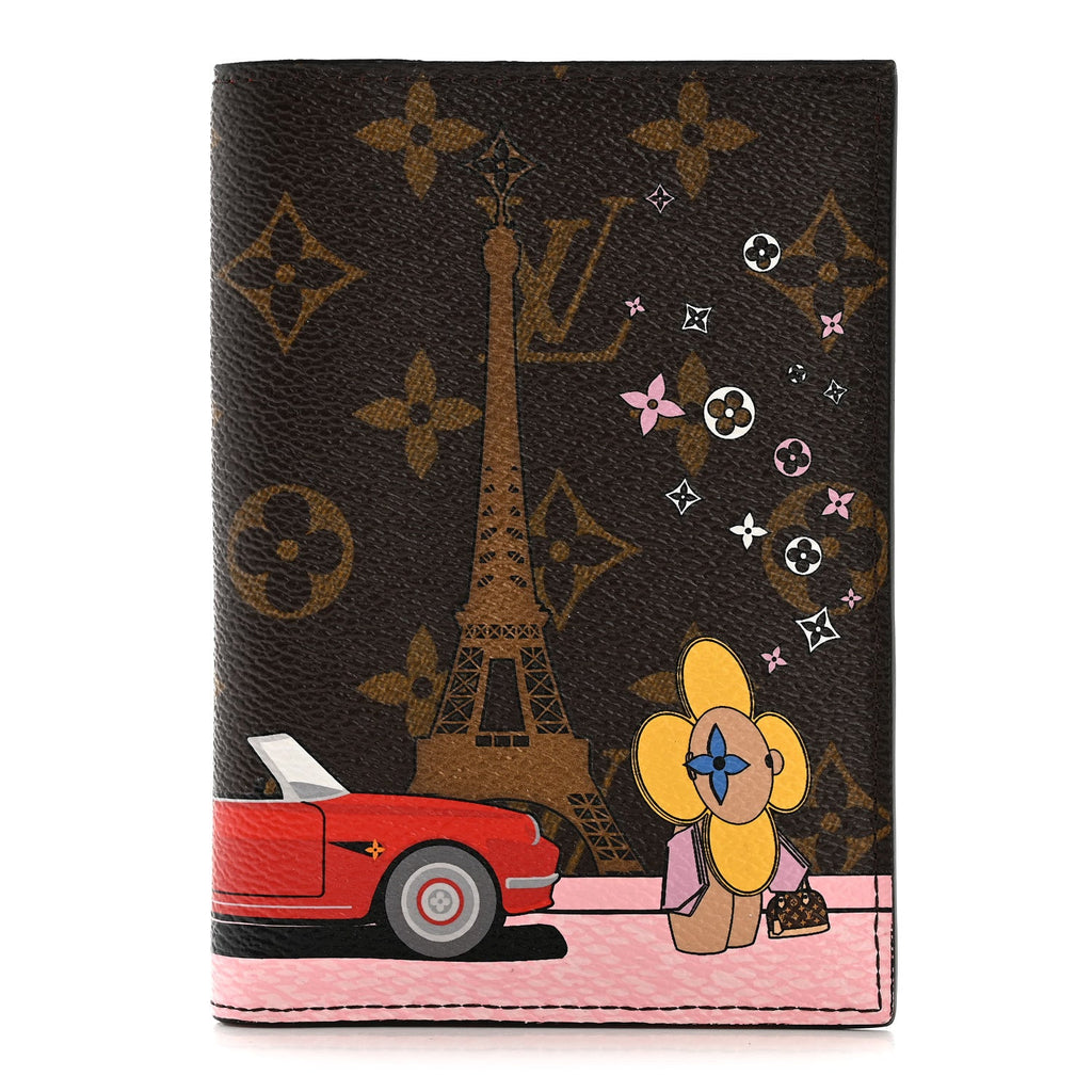 Louis Vuitton Monogram 2019 Christmas Animation Passport Cover Rouge