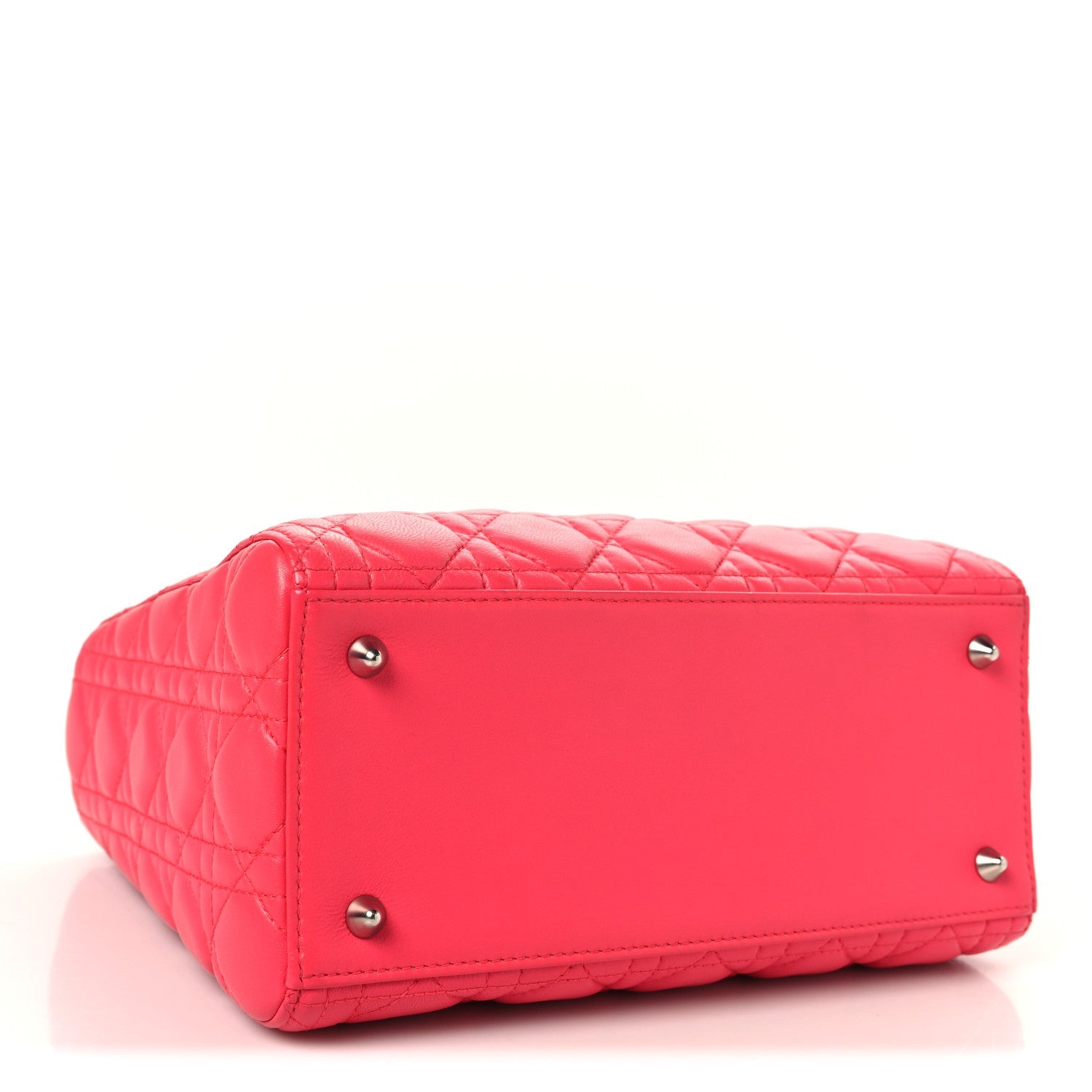 Christian Dior Lambskin Cannage Medium Lady Dior Pink