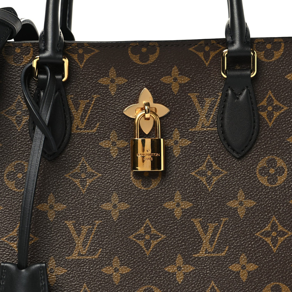 Louis Vuitton Monogram Flower Tote Black