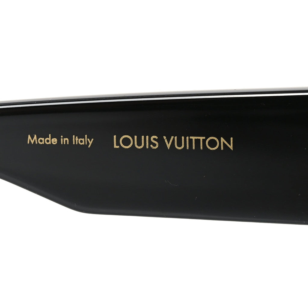 Louis Vuitton Acetate Swarovski Crystal Cyclone Sunglasses Z1578W Black