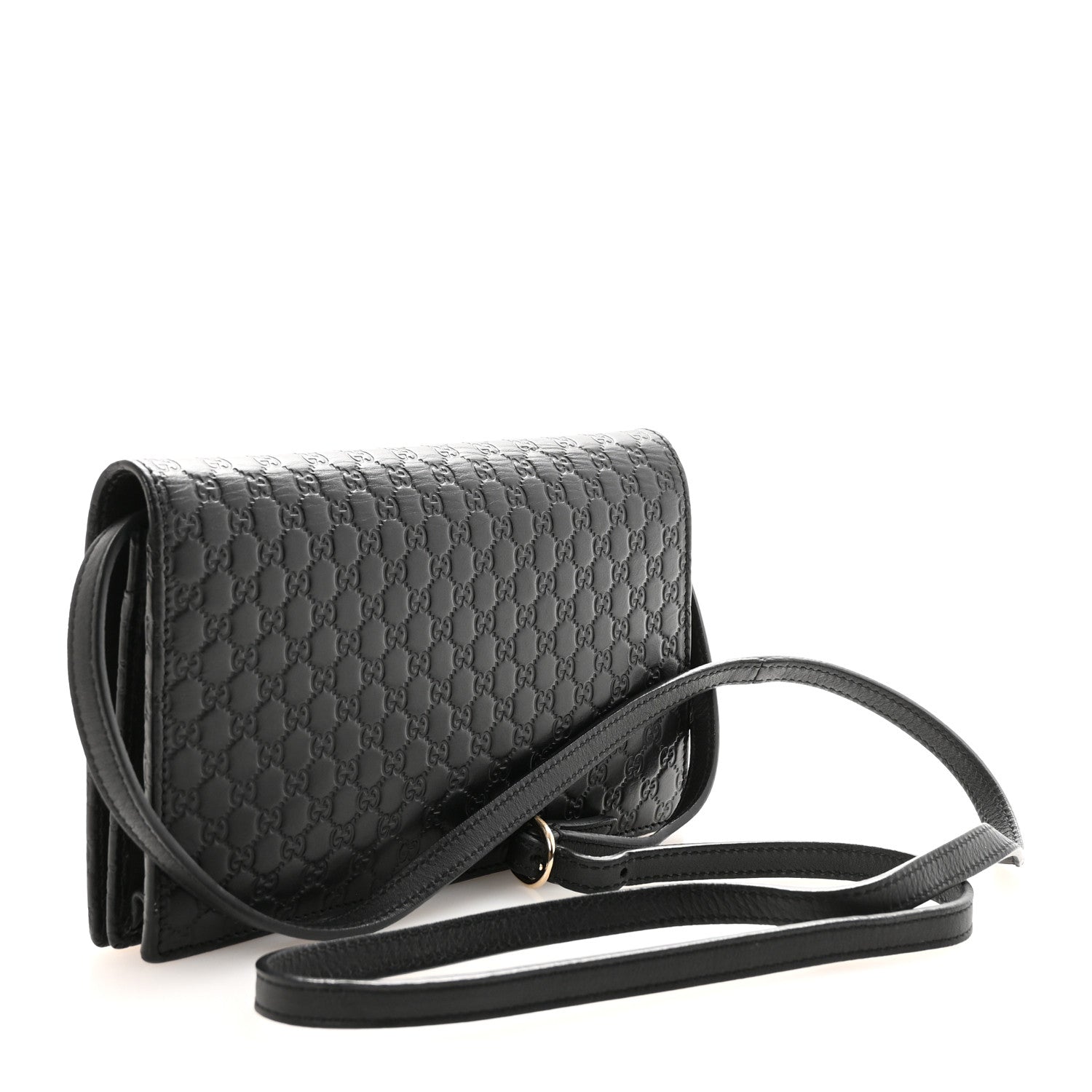 Gucci Microguccissima Crossbody Wallet Black
