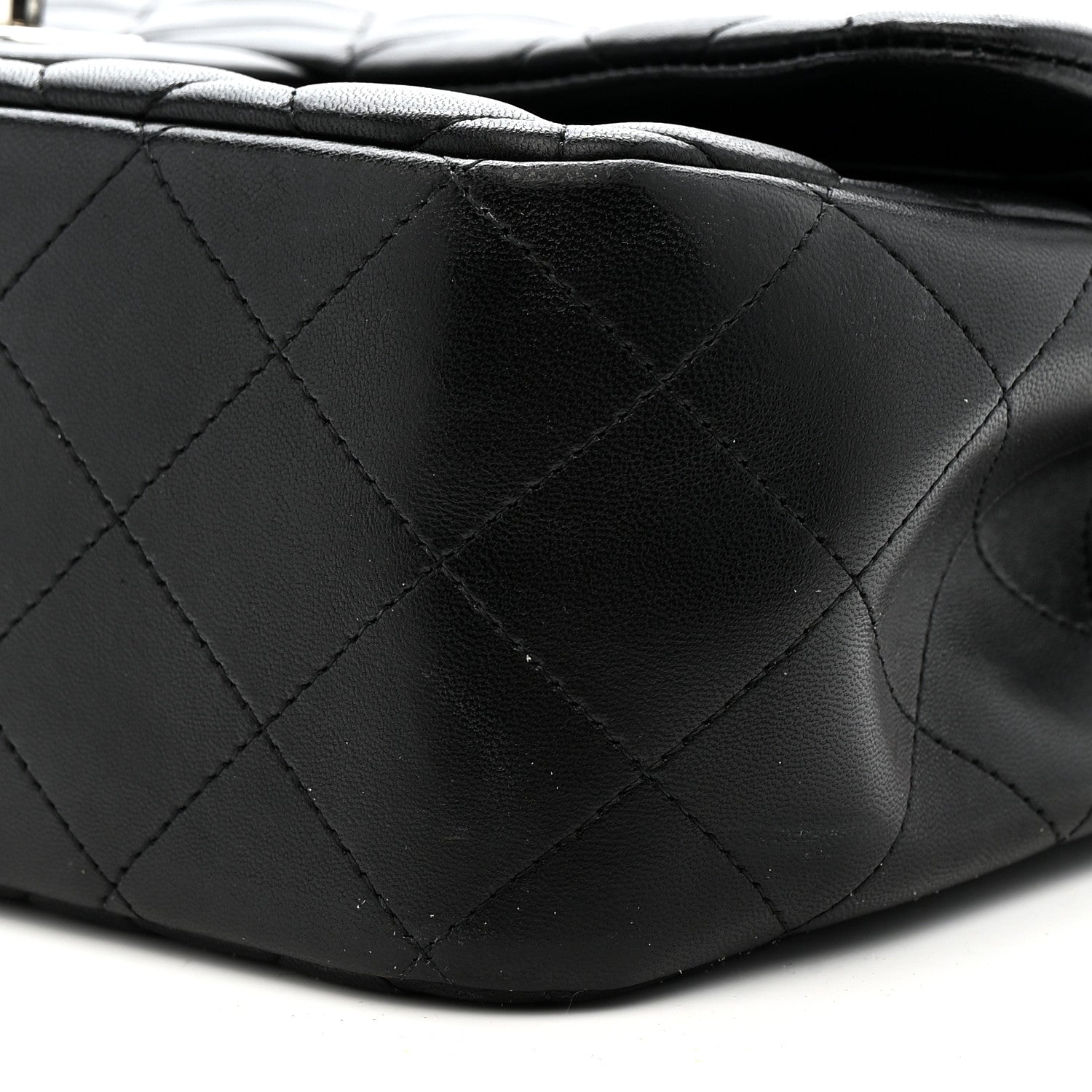 Chanel Lambskin Quilted Jumbo Double Flap Black